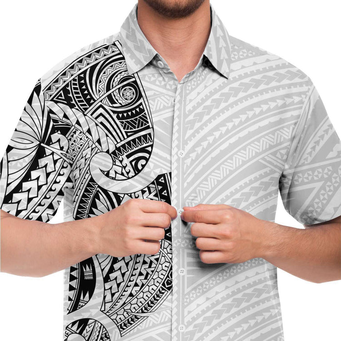 Polynesian Design Collar Shirt Atikapu 00306