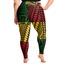 Polynesian Design Reggae Color Plus Size Leggings-Plus Size Legging - AOP-Atikapu