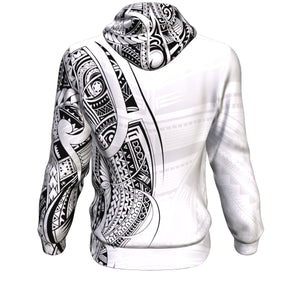 Western Samoa Coat of Arms Hoodies Black and White-Hoodie-Atikapu