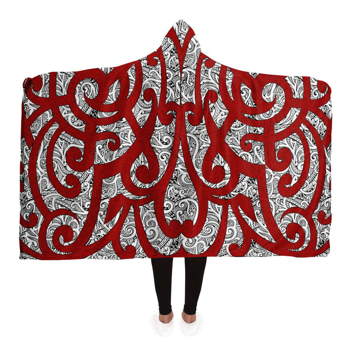Maori Koru Design Hooded Blanket
