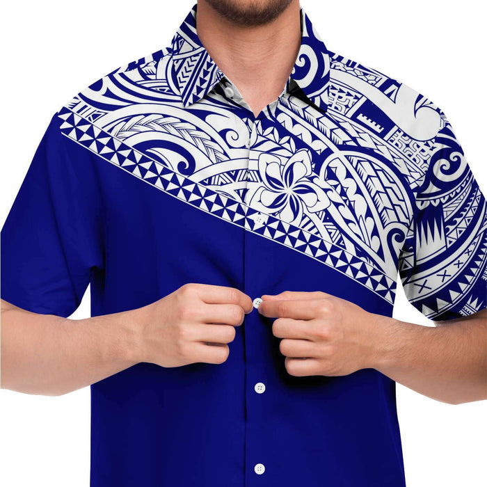 Poly Mix Shirt - Navy Blue