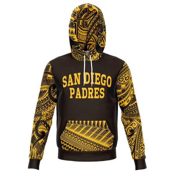 San Diego Padres Hoodies - Polynesian Design Padres Hoodies-Fashion Hoodie - AOP-Atikapu