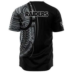 Oakland Raiders NFL Baseball Jersey Shirt –