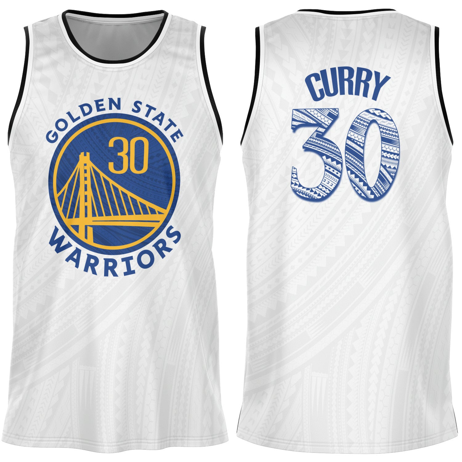 Golden State Warriors Basketball Polynesian Design Jerseys - ShopperBoard