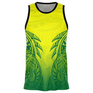 Polynesian Tribal Basketball Jersey Green – Atikapu
