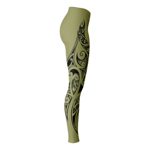 Maori Design Leggings Camo Green-Leggings - AOP-Atikapu