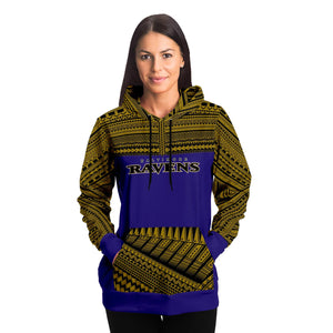 Polynesian Design Pullover Hoodie - Baltimore Ravens-Fashion Hoodie - AOP-Atikapu