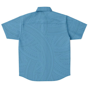 Polynesian Design Collar Shirt - Atikapu 00309-Short Sleeve Button Down Shirt - AOP-Atikapu