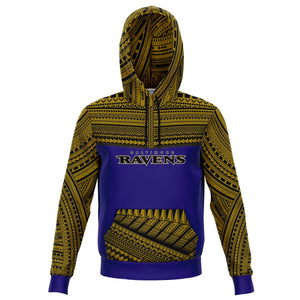 Polynesian Design Pullover Hoodie - Baltimore Ravens-Fashion Hoodie - AOP-Atikapu