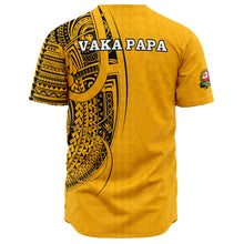 Vaka Papa Shirt - Yellow-Baseball Jersey - AOP-Atikapu