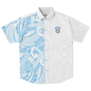 'Apifo'ou College Collar Shirts-Short Sleeve Button Down Shirt - AOP-Atikapu