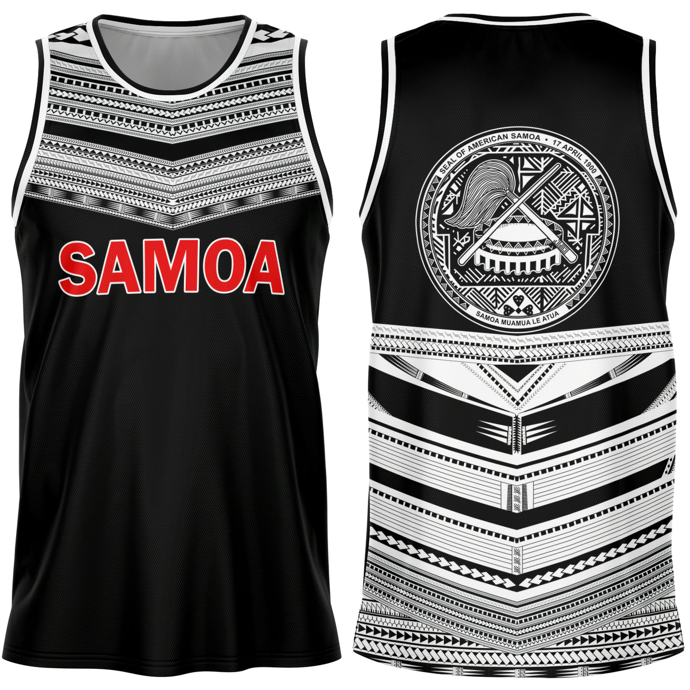 Polynesian Tribal Basketball Jersey Green – Atikapu