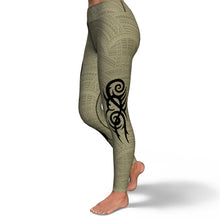Polynesian Design Camouflage High Waist Leggings-Yoga Leggings - AOP-Atikapu