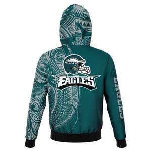Philadelphia Eagles Hoodies - Polynesian Tribal Design Eagle Hoodies-Fashion Hoodie - AOP-Atikapu