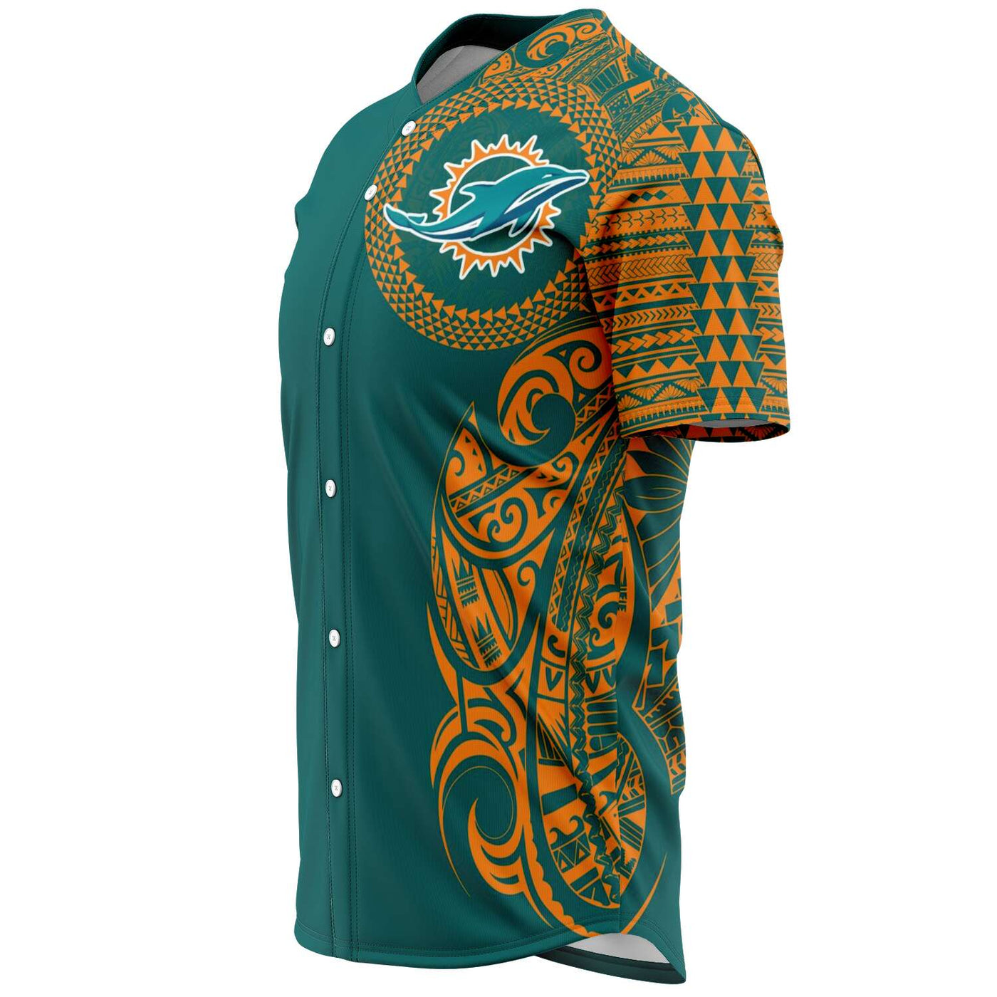 Miami Dolphins Shirt - Polynesian Design Dolphins Shirt