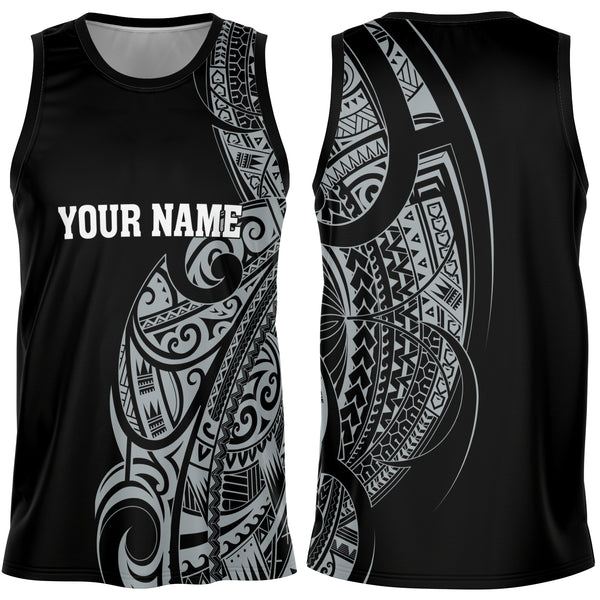 Personalize Polynesian Design Basketball Jersey