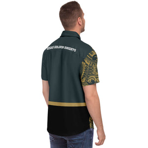 Vegas Golden Knights Collar Shirts-Short Sleeve Button Down Shirt - AOP-Atikapu