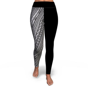 High Waist Leggings Polynesian Design 00112-Yoga Leggings - AOP-Atikapu
