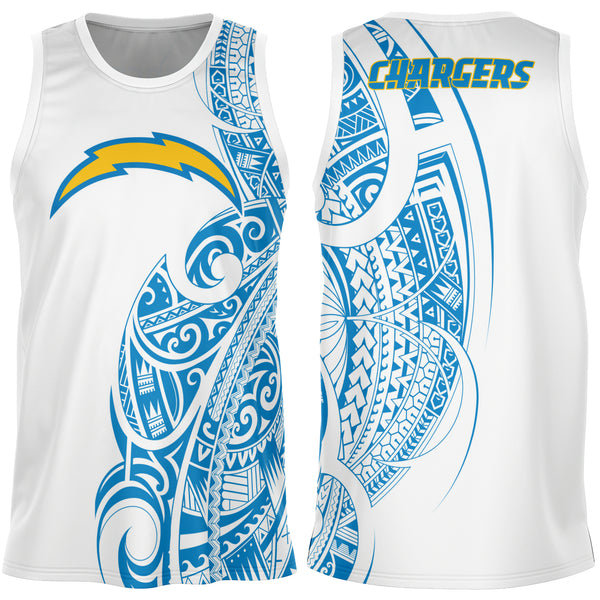 Los Angeles Chargers Basketball Jersey White