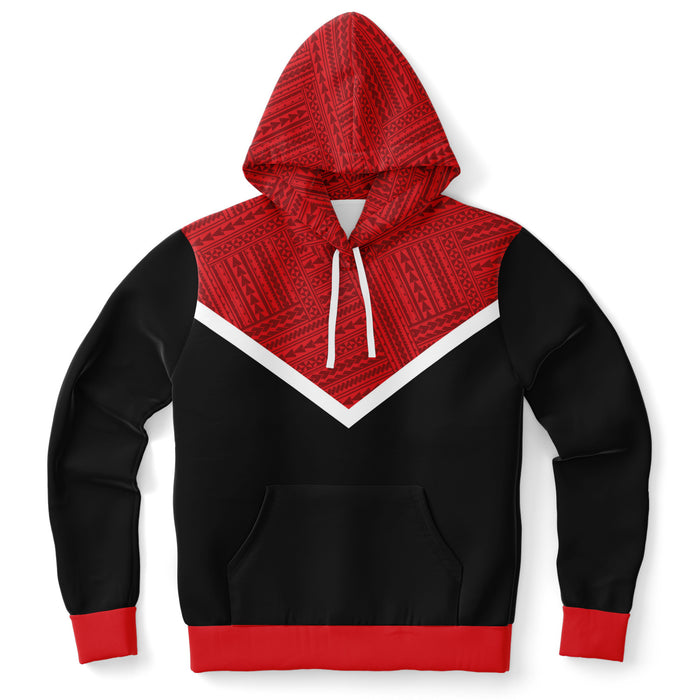 Polynesian Design Hoodies Red/Black - Atikapu 00318