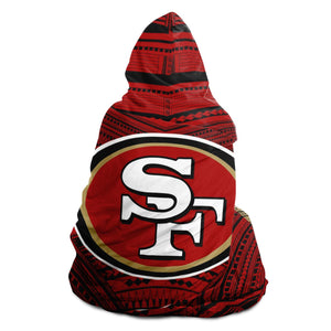 Polynesian Design Hooded Blanket - San Francisco 49ers-Hooded Blanket - AOP-Atikapu