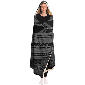 Polynesian Design Hooded Blanket 4-Hooded Blanket - AOP-Atikapu