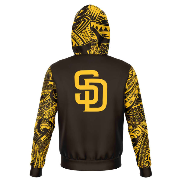 San Diego Padres Hoodies - Polynesian Design Padres Hoodies-Fashion Hoodie - AOP-Atikapu