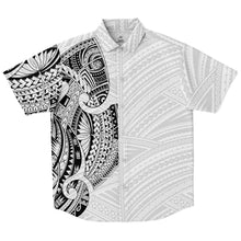 Polynesian Design Collar Shirt Atikapu 00306-Short Sleeve Button Down Shirt - AOP-Atikapu