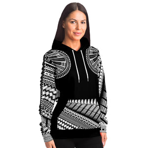 Atikapu Black Pullover Hoodie-Fashion Hoodie - AOP-Atikapu