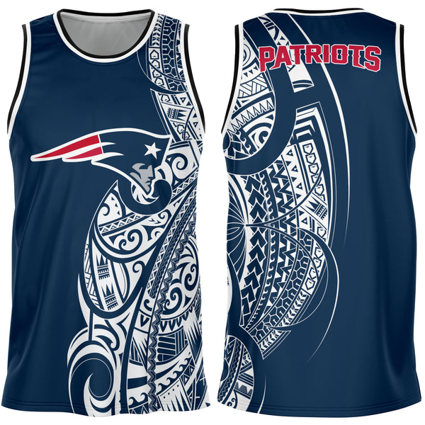 New England Patriots Basketball Jerseys Blue