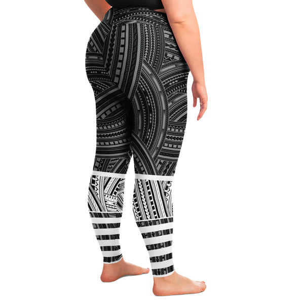 Polynesian Design Plus Size Leggings Atikapu 00278-Plus Size Legging - AOP-Atikapu