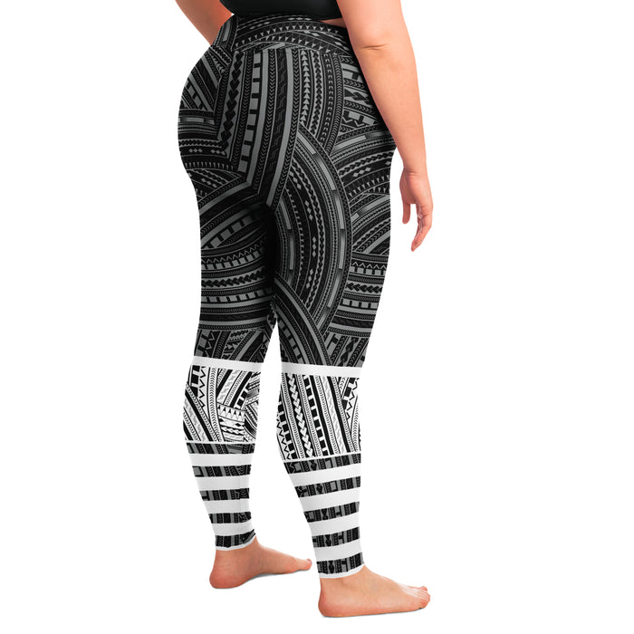 Polynesian Design Plus Size Leggings Atikapu 00278
