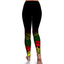 Polynesian Design Reggae Style High Waist Leggings-Yoga Leggings - AOP-Atikapu