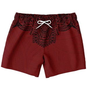 Polynesian Design Swim Trunks - Atikapu 00308-Swim Trunks Men - AOP-Atikapu