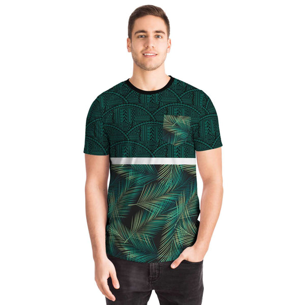 Polynesian Flower Pocket T-shirts-Pocket T-shirt-Atikapu
