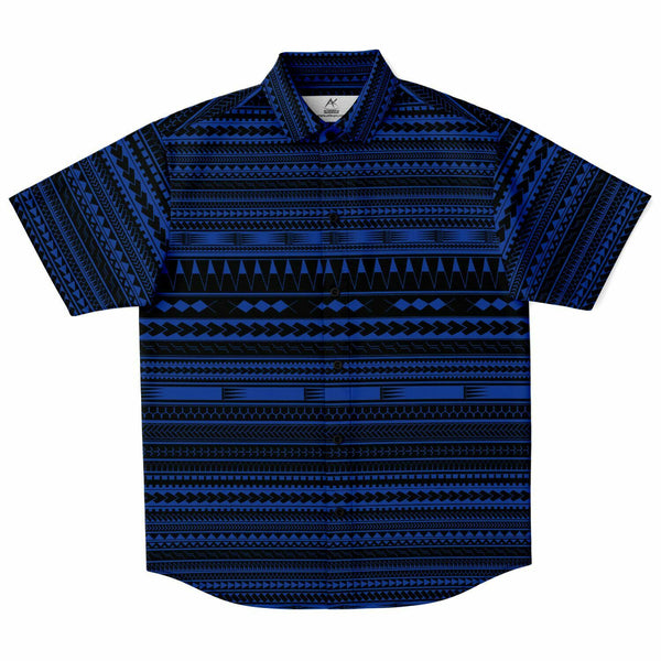 Polynesian Design Collar Shirt
