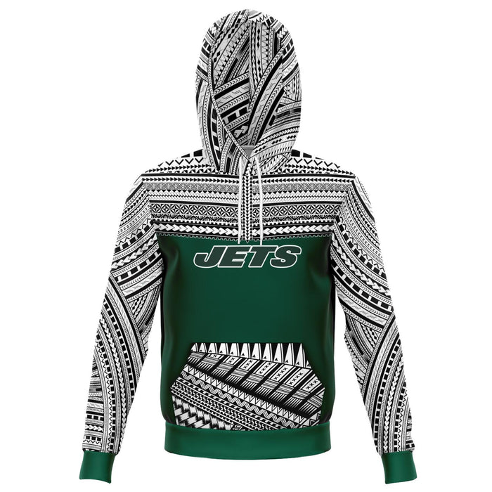 Polynesian Design Pullover Hoodie - New York Jets
