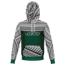Polynesian Design Pullover Hoodie - New York Jets-Fashion Hoodie - AOP-Atikapu