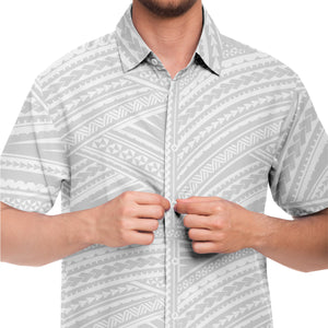 Polynesian Design Collar Shirt Atikapu 00290-Short Sleeve Button Down Shirt - AOP-Atikapu