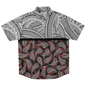 Polynesian Design Shirt Atikapu 00281-Short Sleeve Button Down Shirt - AOP-Atikapu