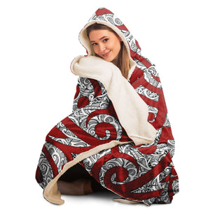 Maori Koru Design Hooded Blanket-Hooded Blanket - AOP-Atikapu