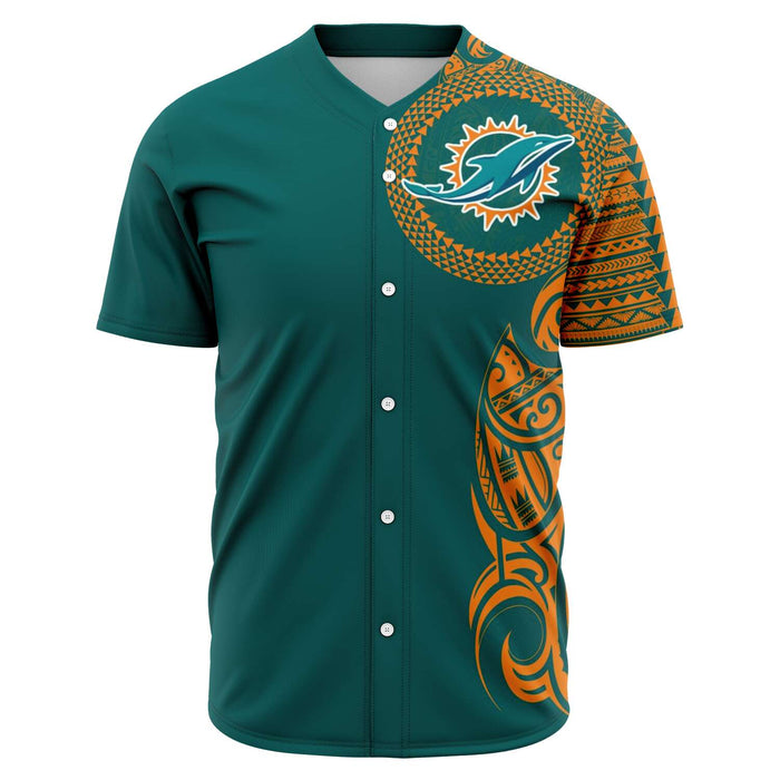 Miami Dolphins Shirt - Polynesian Design Dolphins Shirts