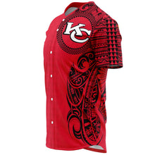 Kansas City Chiefs Baseball Jerseys - Polynesian Design Chiefs Shirts-Baseball Jersey - AOP-Atikapu