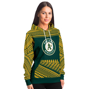 Polynesian Design Pullover Hoodie - Oakland Athletics-Fashion Hoodie - AOP-Atikapu