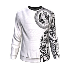 Sila Tonga Black and White Sweatshirt-Sweatshirt-Atikapu