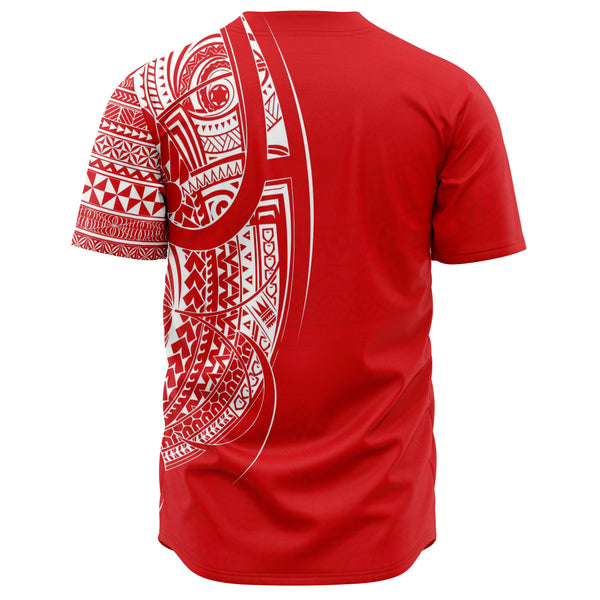 Tonga Baseball Jersey - Sila Tonga Shirt - Tongan Design Clothing with no stripe-Baseball Jersey - AOP-Atikapu