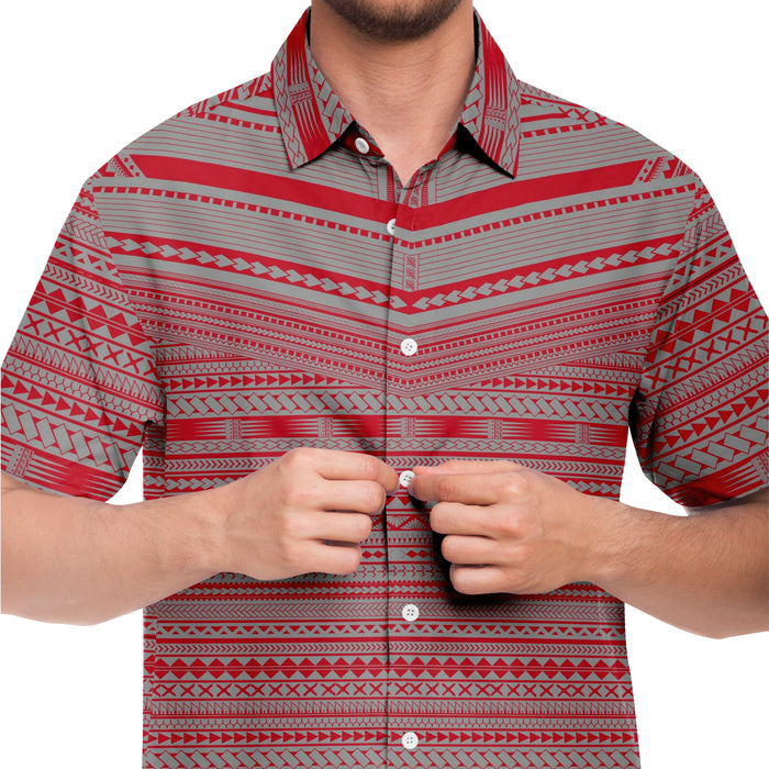 Polynesian Pattern Collar Shirt Atikapu 00296