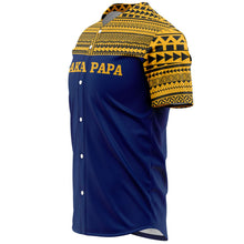 Vaka Papa Shirt - Blue-Baseball Jersey - AOP-Atikapu