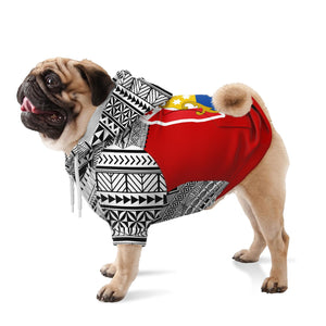 Sila Tonga Dog Hoodies-Athletic Dog Zip-Up Hoodie - AOP-Atikapu