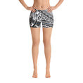 Polynesian Design Shorts Black and White-Atikapu